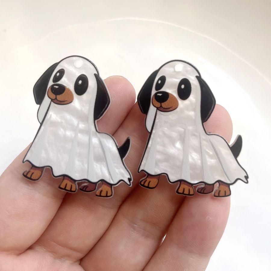 6/18pcs 2D Flat Cute Acrylic Pendants Charms Handmade Key Chain Decor DIY Craft Making Accessories Halloween Gift Decoration