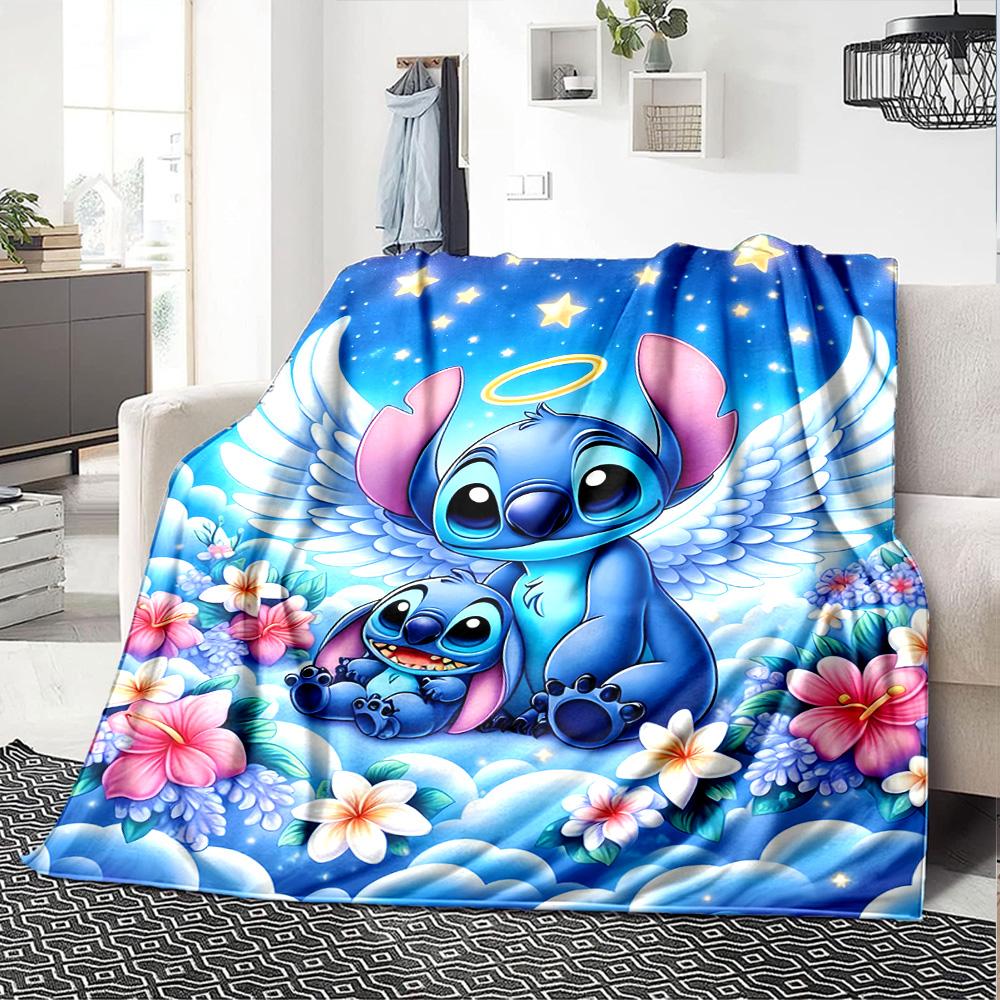 1pc S-Stitch16 Blanket, Gift, for Men and Women, Soft Blanket, Good for Sofa Bed Couch Travel, Lightweight Flannel Blanket
