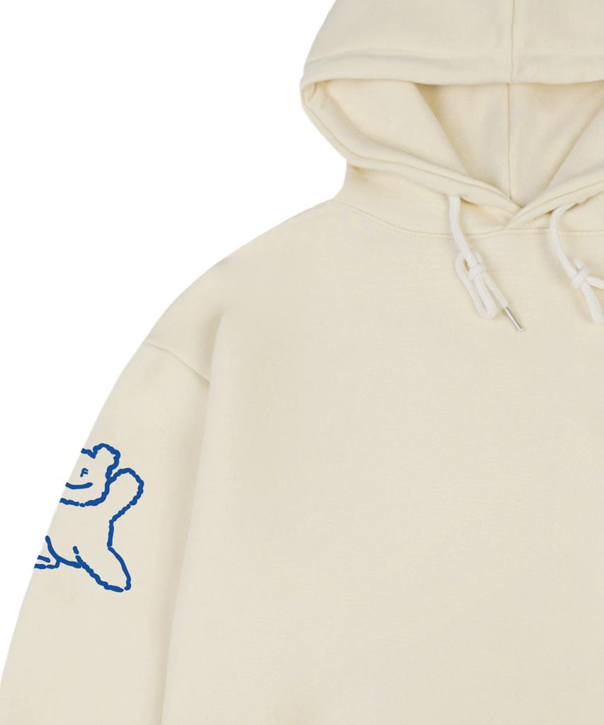 [Unisex] Multi-Line Bear Smile Hoodie_Cream