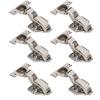 3 Sets Hinges for Office 2Stage Hydraulic NickelPlated 4Hole Large Bend A2202C