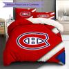 Montreal Canadiens3 Pattern Bedding Quilt Set  Home Decoration  Gift (1 * Duvet Cover + 2 * Pillowcase  Without Core)