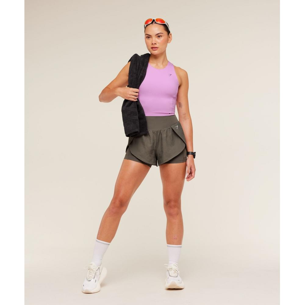 Gymshark RunnIng 2 In 1 Shorts Camo Brown B3c4d Nby9