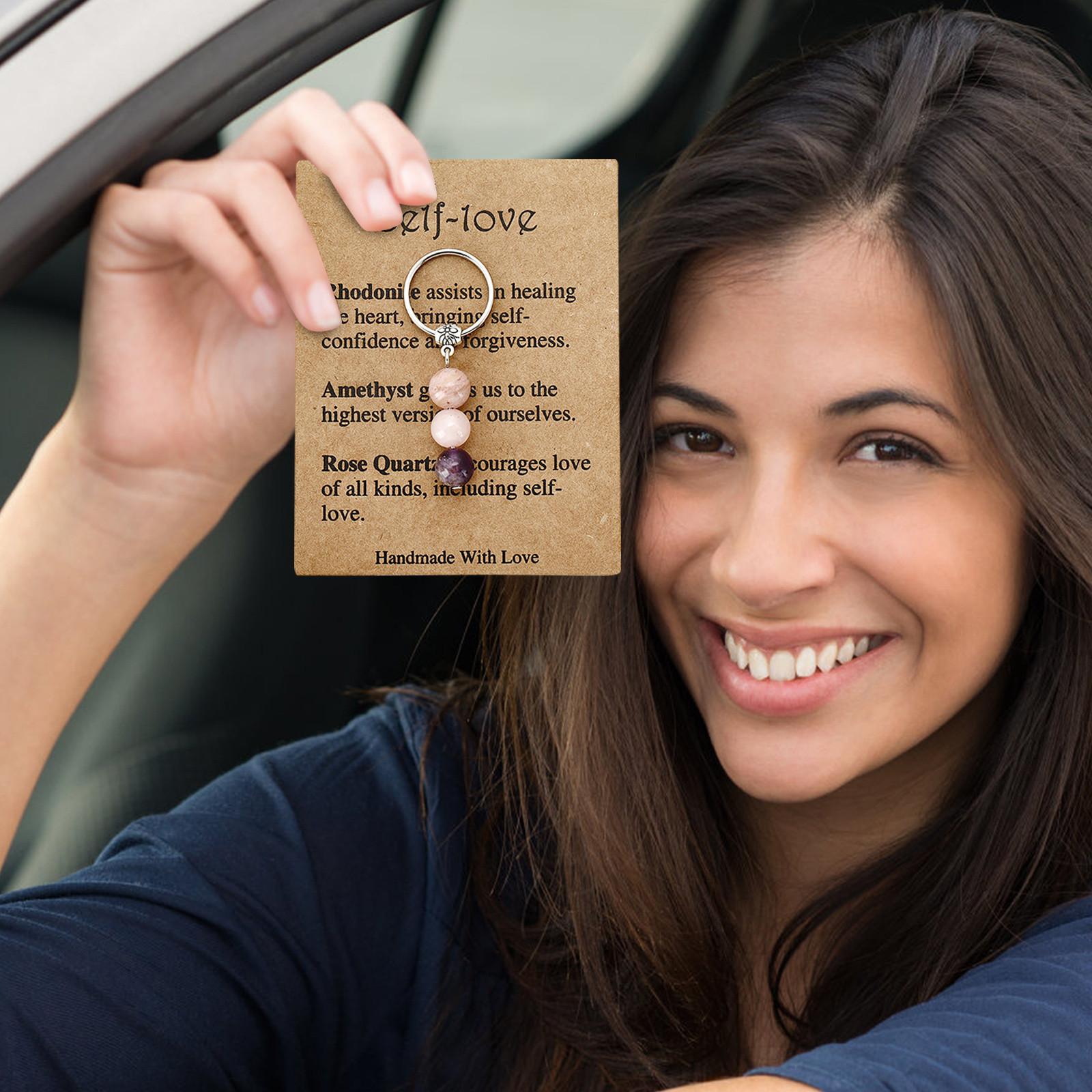 

Популярний сувенірний сувенірний брелок із намистинами з каменю One Size