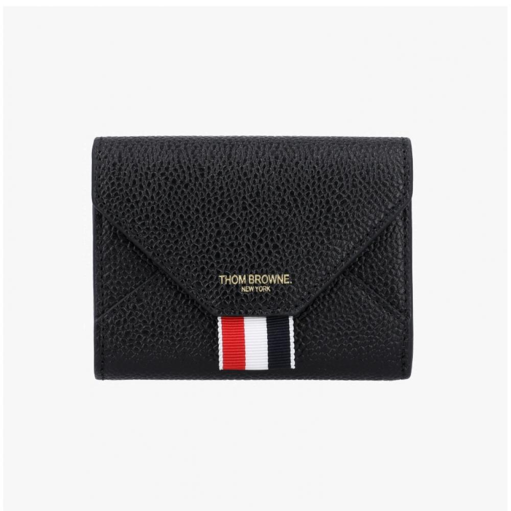 Thom Browne Pebble Grain Three Stripe Envelope Card Wallet Faw063a 00198 001