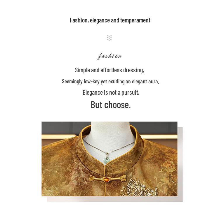 2026 Elegant Chinese Style Velvet Vest Set with Embroidery & Frog Buttons - Slimming, Age-Reducing Three-Piece Mother's Wear