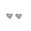 Elegant French Retro Zircon Heart Earrings for Women - Sparkling, Versatile, and Fashionable.