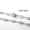 50cm Nuova Moda Catena in Acciaio Inossidabile 1,2-3mm Colore Argento Oro Rosa Collana Gioielli Placcatura Sottovuoto Accessori Choker Collare