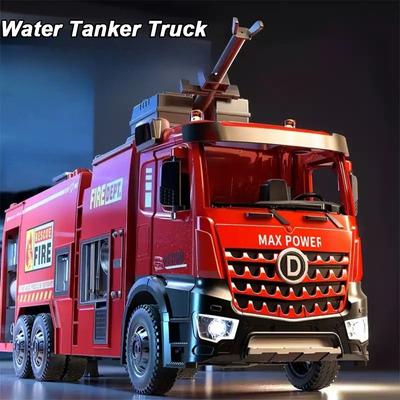 1:32 Camion cu scară și cisternă de pompieri Vehicul de pulverizare din aliaj Modele Diecast Jucării Uși de mașină Deschise Sunet Lumină Mașini Cadouri pentru Copii