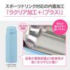 Zojirushi Water Bottle 480ml Dishwasher Safe Seamless Lid Only 2 Points Washing Lightweight Compact Insulated One-Touch Mug Icy Purple SU-BA48AM-VM