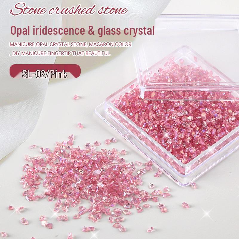 Opal Iridescent 3D Nail Art Crushed Stone Decorations