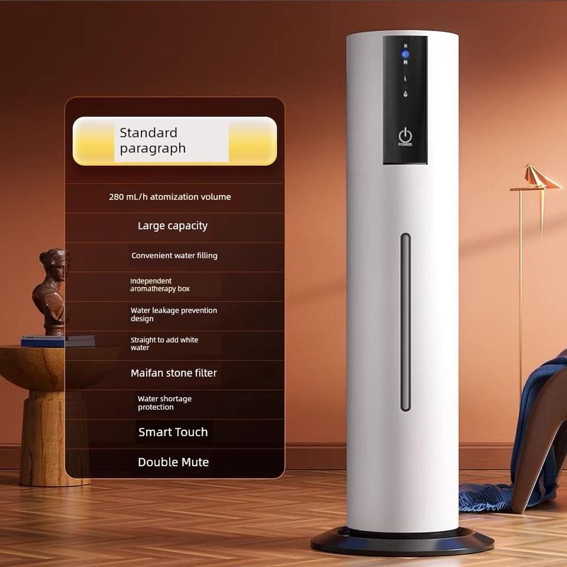 

Wantu For Home Floor Humidifier Large Capacity Heavy Fog New Arrival Air Humidification Mute UV Purification Atomizer 7.5L white touch + a bottle of aromatherapy