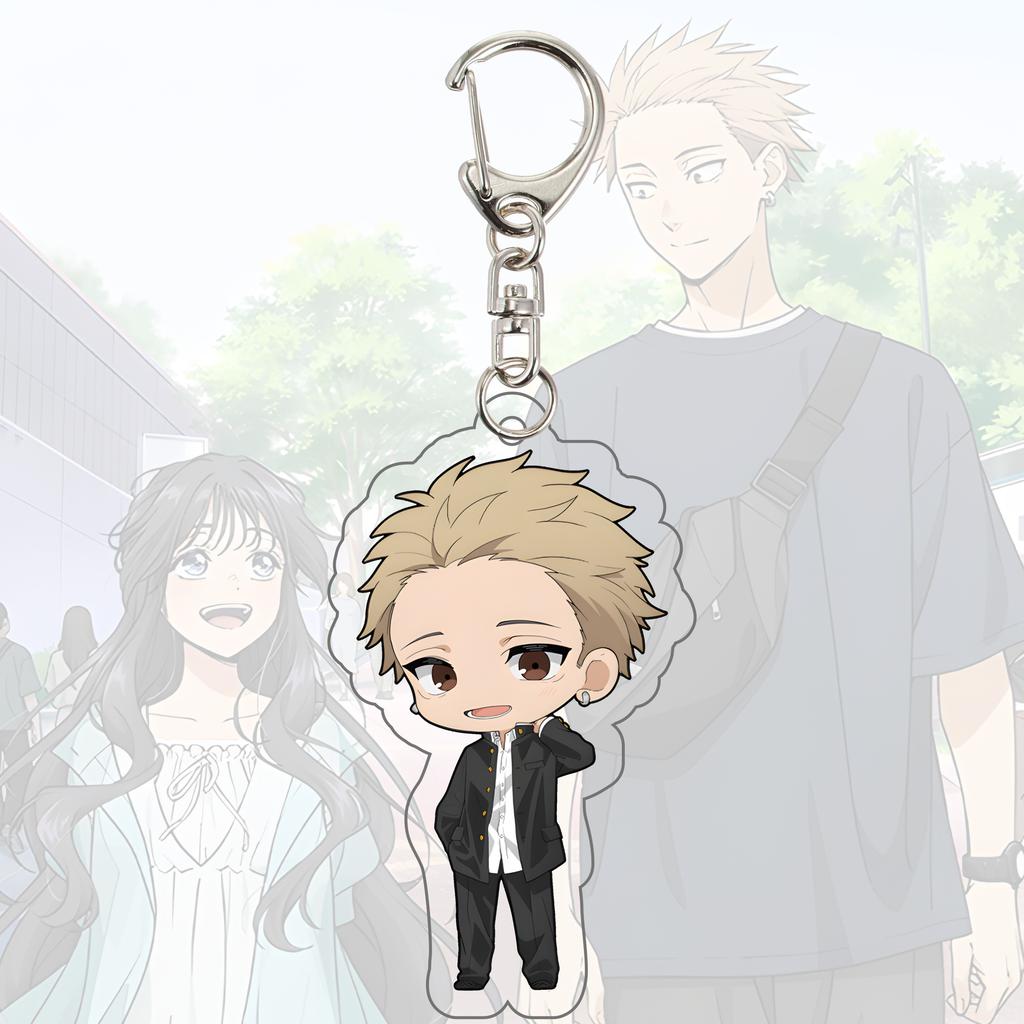 The Fragrant Flower Blooms with Dignity 10CM Acrylic chibi Keychain Figures Rintaro Kaoruko Waguri Cosplay Model Desk Decor Gift