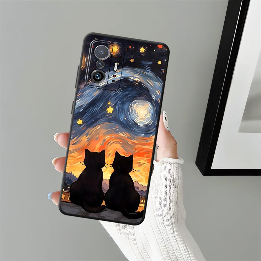 Cartoon Cute Cat Funda Phone Cover Case for Xiaomi Mi 11T 13 Lite 12X 14 11 12T Pro 12 10T