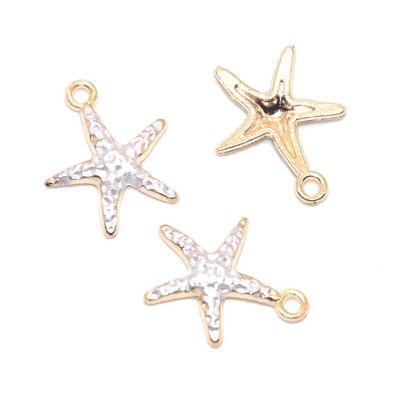 

Подвеска из капающей эмали в виде морской звезды ручной работы - Японские и корейские модные украшения белый