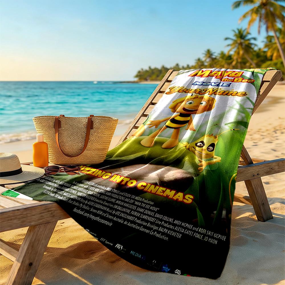 Biene Maja Personalized Name Beach Towel Soft Durable Quick-Dry