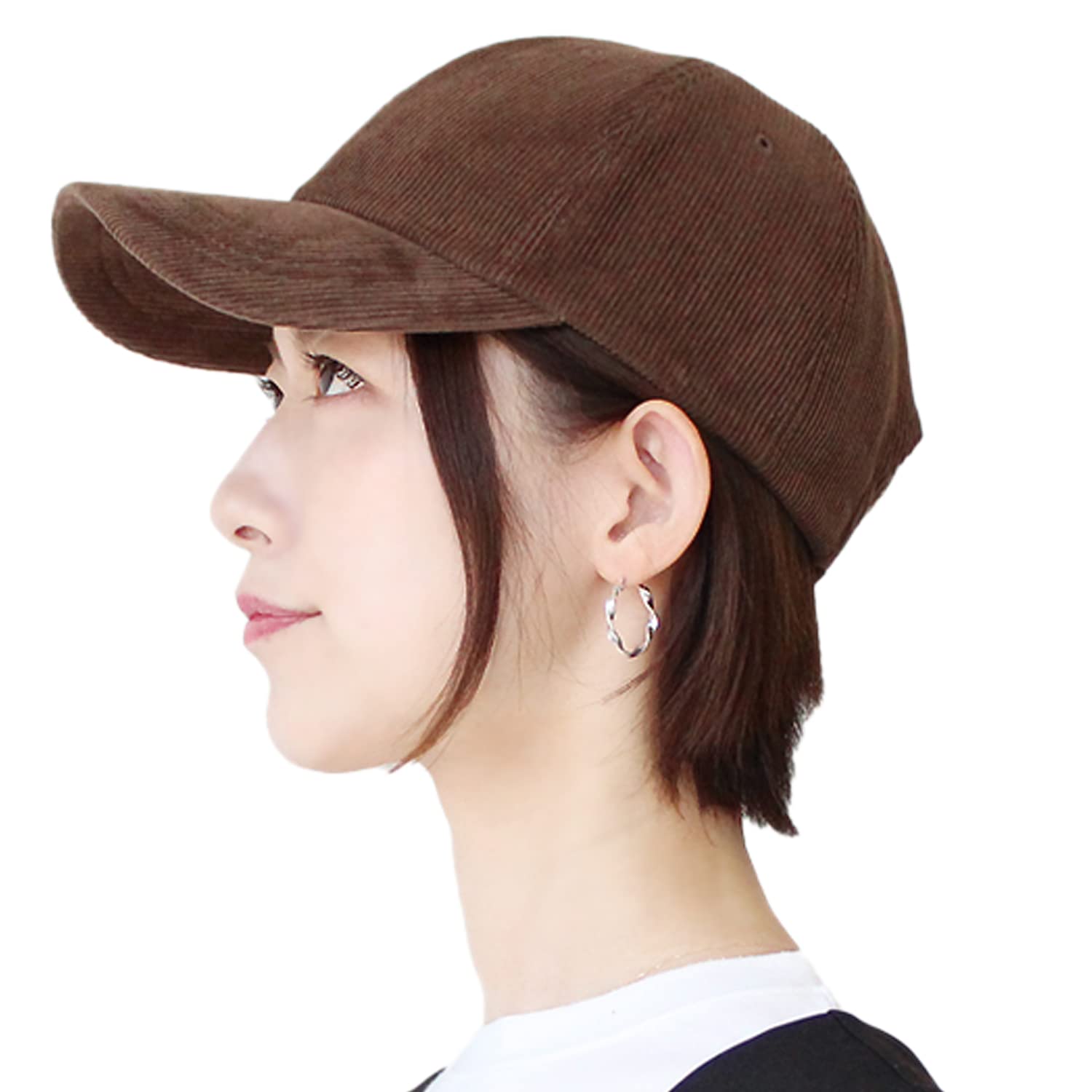 

Cap Corduroy Deep L Size Large Size Unisex Plain Simple Stylish Cotton Cotton Hat [hanahana15] Women s Autumn/Winter Men s 100% (Chocolate)