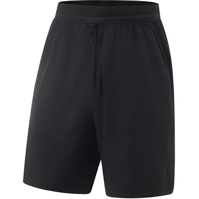 Li Ning Serie Fitness Color Sólido Sencillos Versátiles Cómodos Pantalones Cortos Deportivos Pantalones Cortos para Hombre Negro AKSV121-1