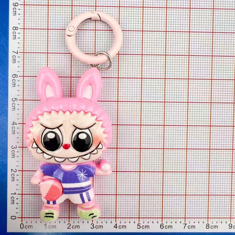Adorable Large Labubu Cartoon Keychain Pendant for Girls' Bags & Backpacks