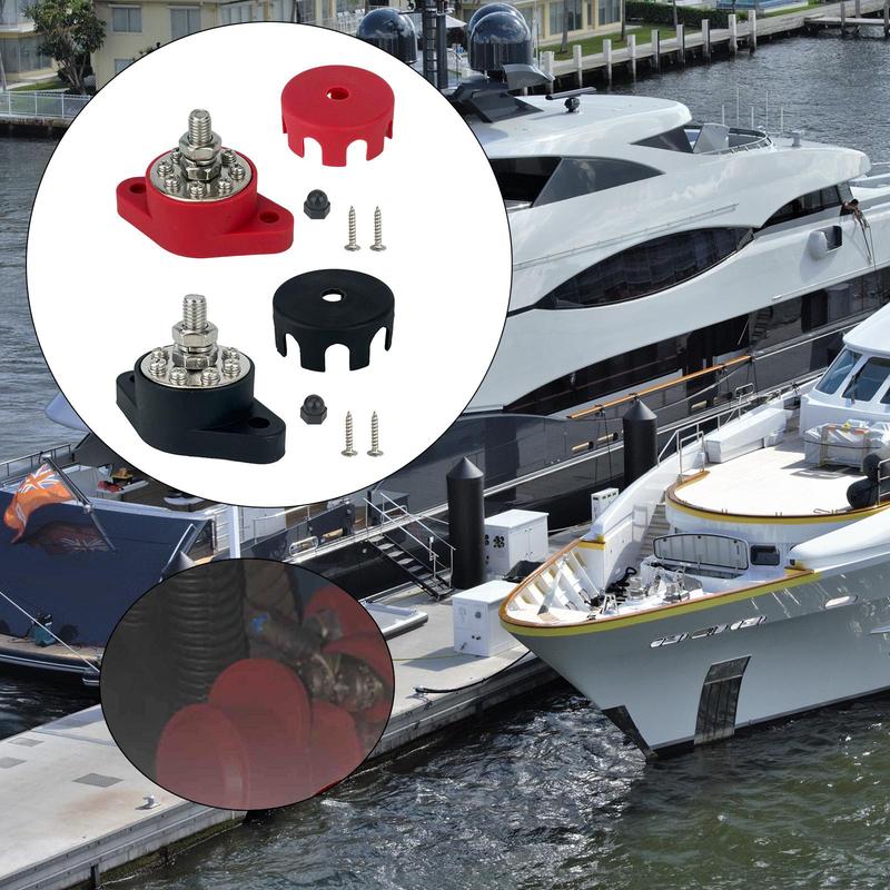 Metallic Nylon Distribution Block Bus Bar Stud Power Connector for Automotive Marine RV Boat Truck Solar