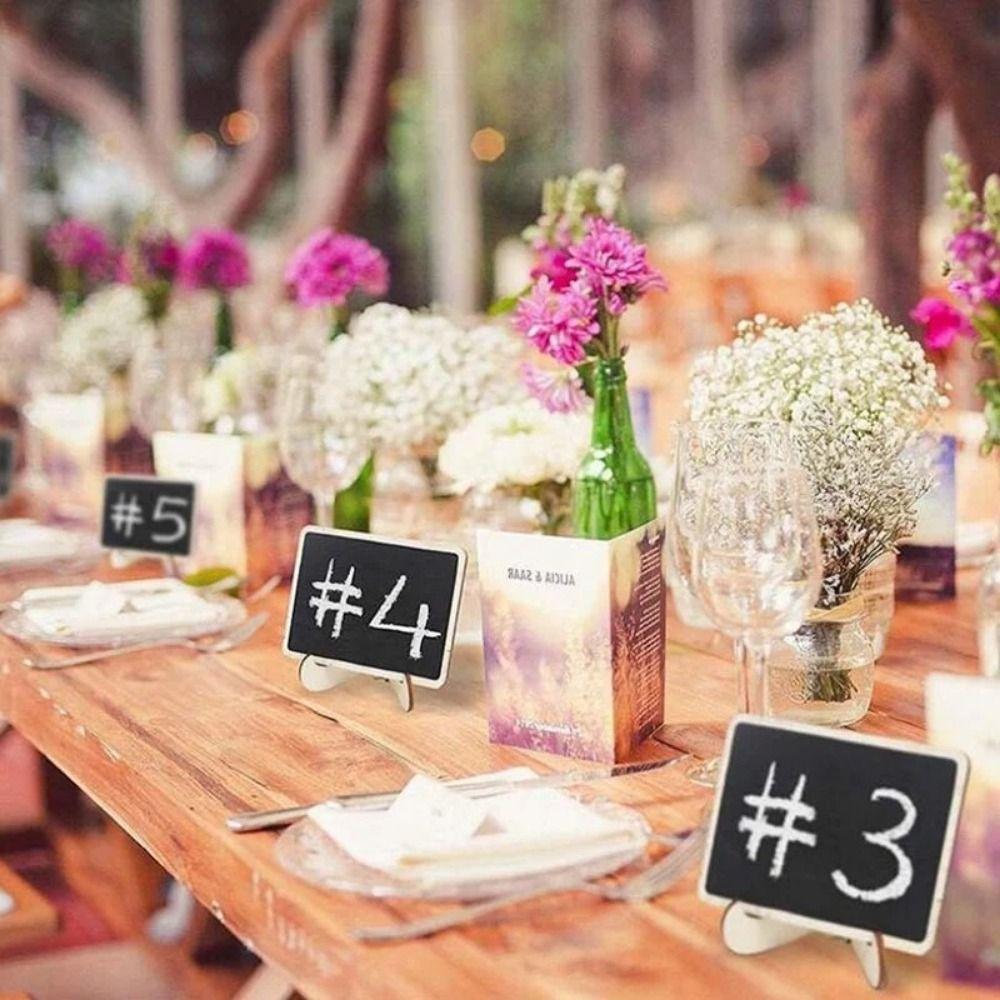 10pcs Creative Message Blackboards with Easel Stand Wedding Place Cards  Party Supplies