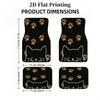 4pcs Cute Kitten Car Floor Mats Suitable For Sedans, Hatchbacks & SUVs, Fit Anti-Slip Water Absorbent Washable Floor Liners With