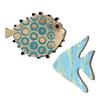 Mediterraneans Wood Fish Wall Decors Hanging Plaques Ornaments Coastal Theme Nursery Beach House Cottage Accent Gift