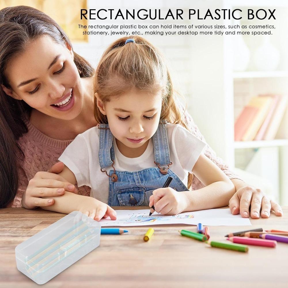 With Buckled Plastic Pencil Box Large Capacity Storage Box  School Stationery Supplies