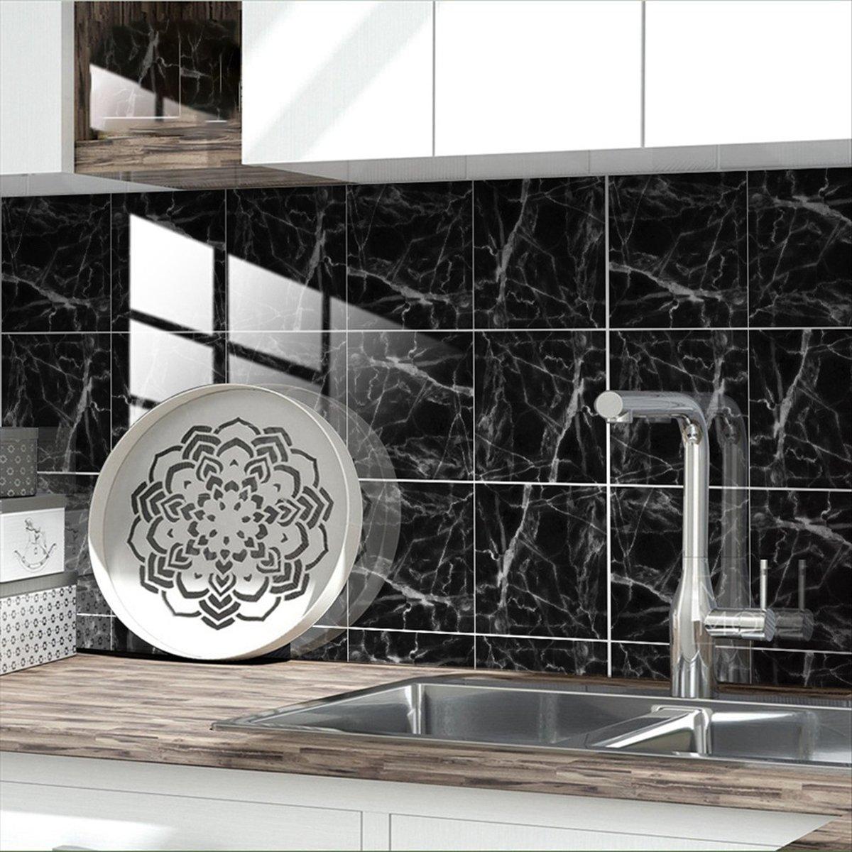 

BHBL Marble Decorative Adhesive Tile Stickers for Bathroom and Kitchen Tile Stickers,Waterproof Self-Adhesive Decoration B S China Mainland