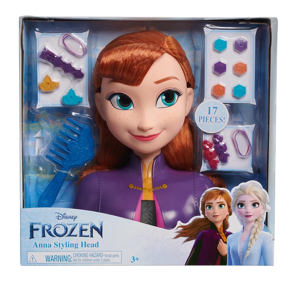 Just Play Disney Disney Frozen 2 Anna Styling Head Princess Toy Girls Stylish Hair Accessories Frozen [Frozen 2] [Product]