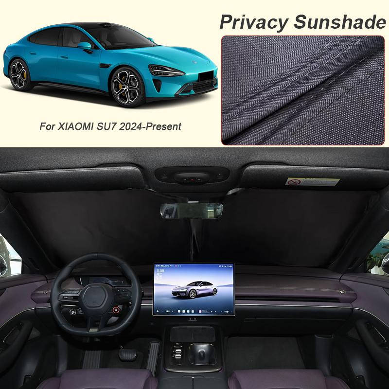 Car Black Window Privacy Sunshade For XIAOMI SU7 2024-Present Auto Anti-UV Heat Insulation Protect Cover Interior Accessory