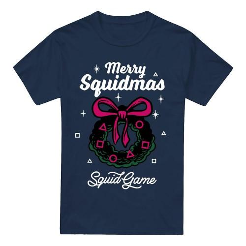 Squid Game Mens Merry Squidmas Wreath T-Shirt