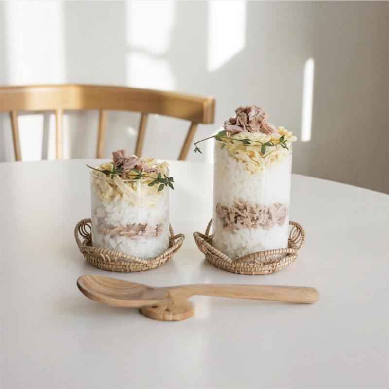 Ins Style Hand-woven Tea Coaster Rattan Insulation Pad Simple Creative Cup Holder Circular Flower Shape Household Parts