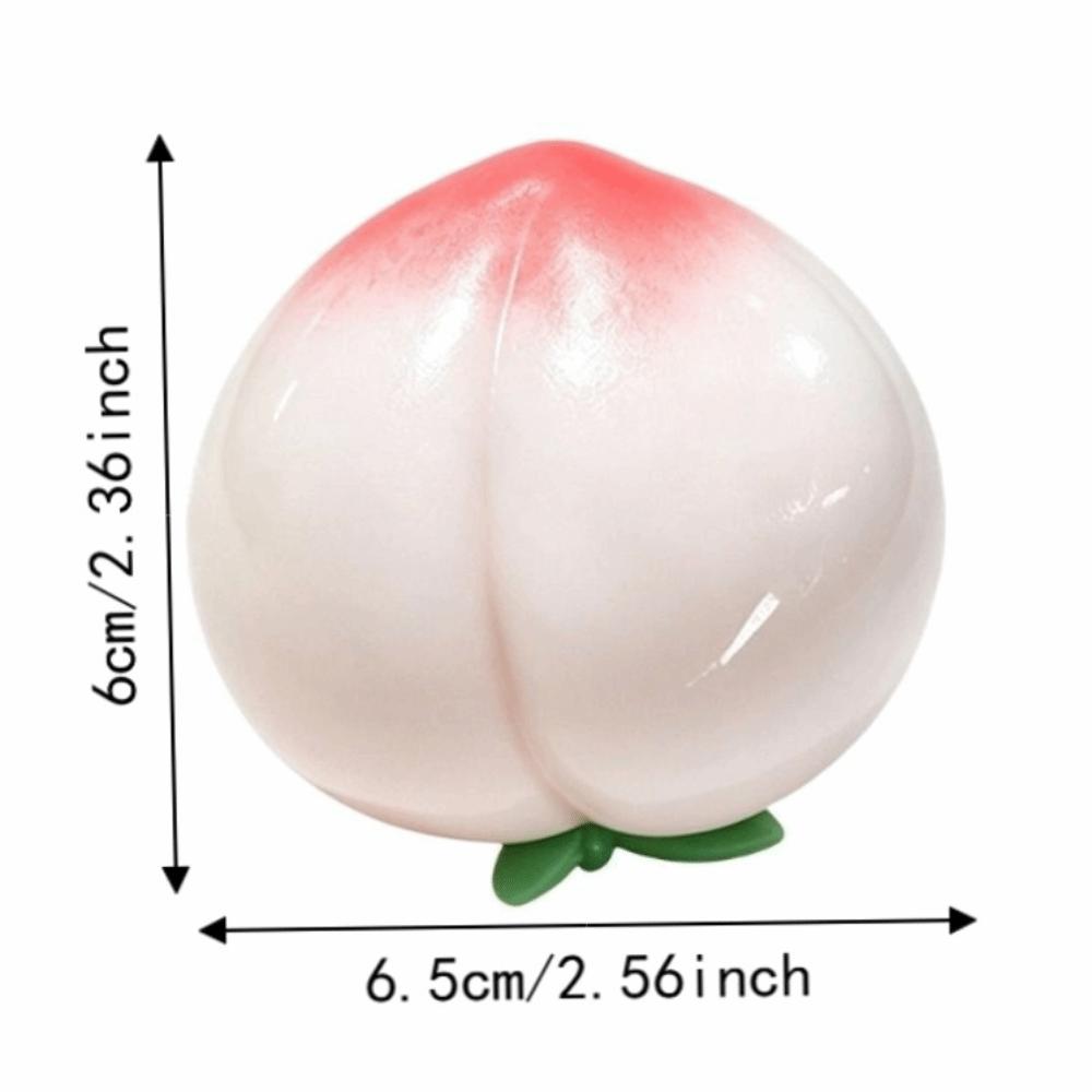 Moldable Crackling Peach Squishy Toy Crunchy Realistic Fruits Pinch TPR Fidget Toy Office Desk Toy
