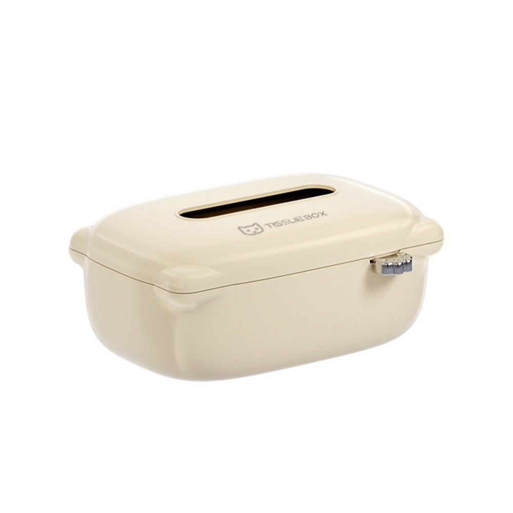 

Beige Napkin Storage Box Plastic Paper Extraction Dispenser Cute Cat Claw Tissue Box Living Room