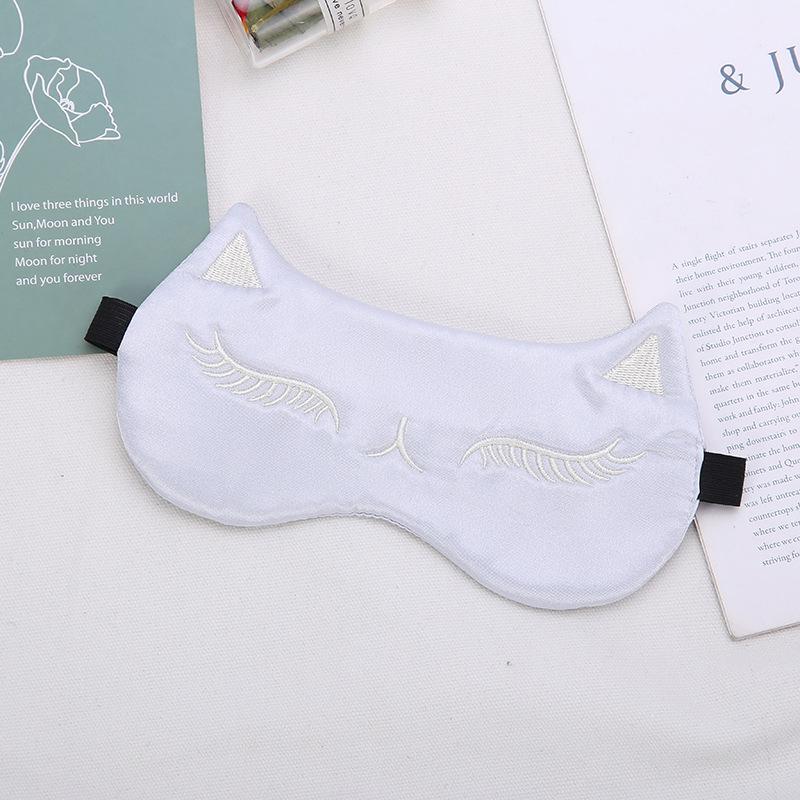 Imitierte Seide Schlafmaske Nachtmaske Augenabdeckung Glatt für Frauen Männer Fuchs Reise Entspannung Augenklappen Nacht Atmungsaktive Augenbinde