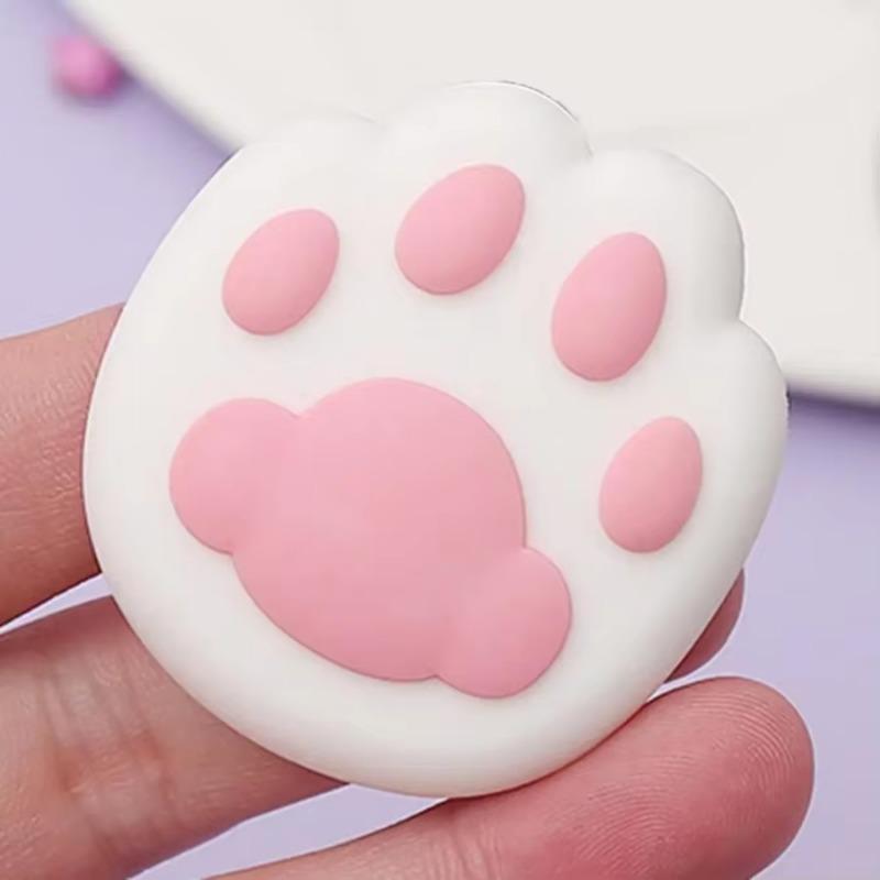 1PCS Wall Protector Door Handle Bumper Guard Stopper Anti-slip Sticker Self Adhesive Rubber Cute Cat Paw Door Crash Pad Stops