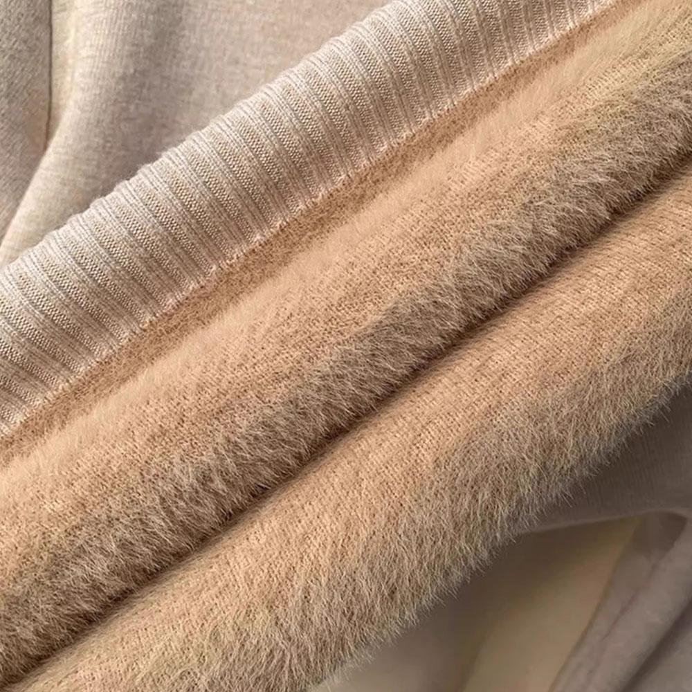 Damen Dicke Winterkleidung Plus Samt Oberteile Bluse Strick Strickware Rollkragenpullover Für Damen Streetwear Outdoor Pullover