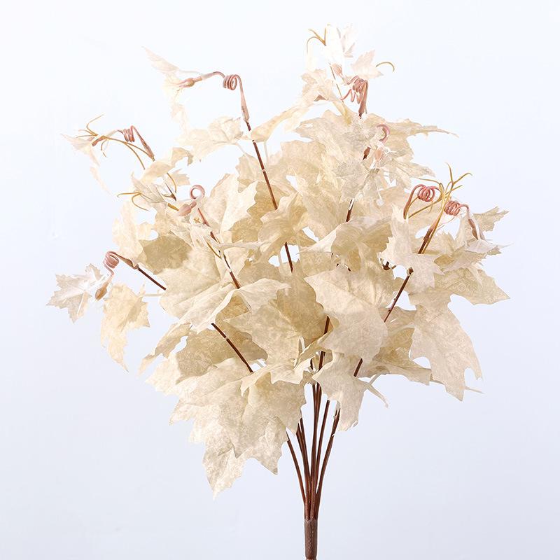 Simulation Leaves Wedding Decoration Bundle Maple Leaf Wedding Simulation Flowers Suspended Ceiling Road Flower Simulation Plants