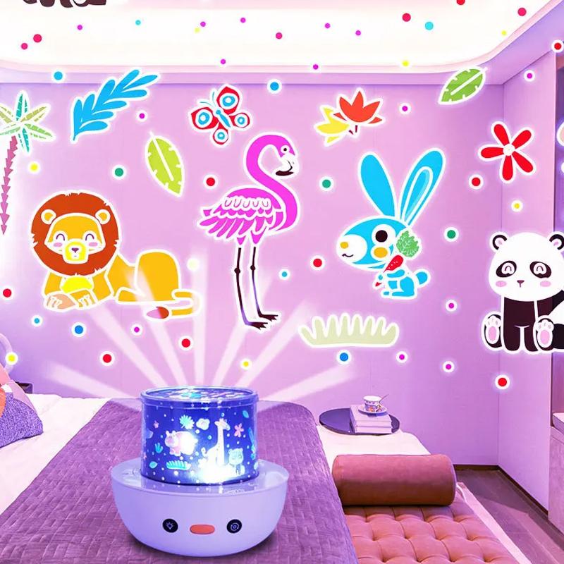 Starry Sky Projection Music Bluetooth Night Light Dreamy Gift Rotating Bedroom Bedhead Atmosphere Lighting