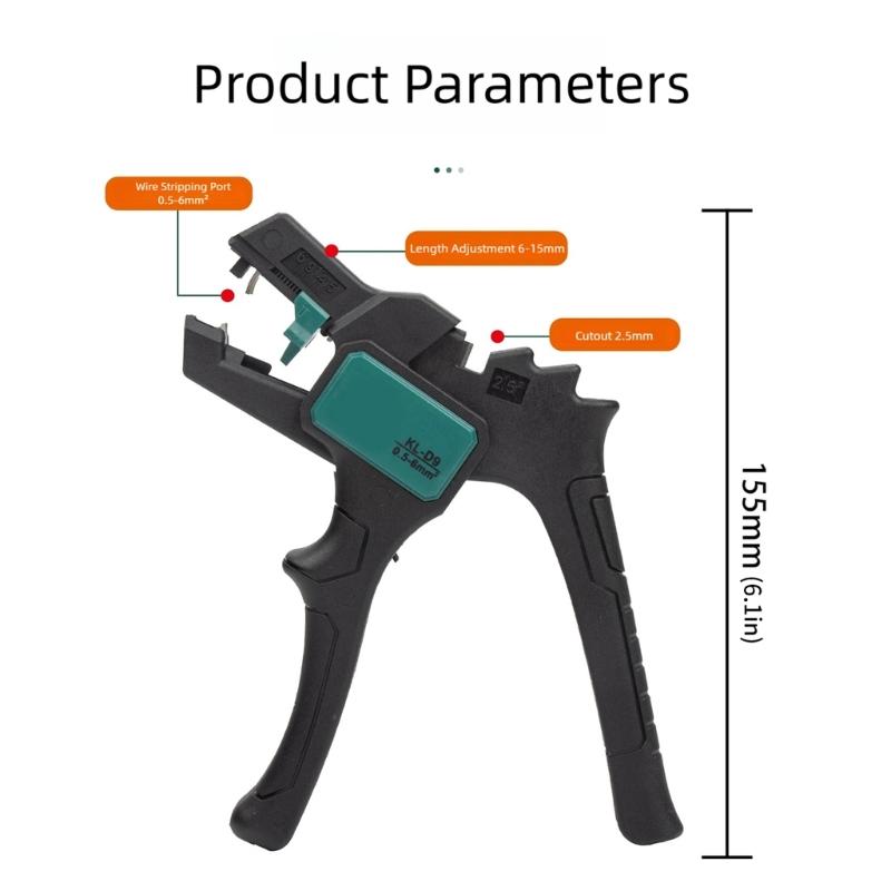 Professional Grade Wire Stripping Pliers Duckbill Design for Precise Cable Stripping Ergonomic Grip and Safety Feature Iron Alloy