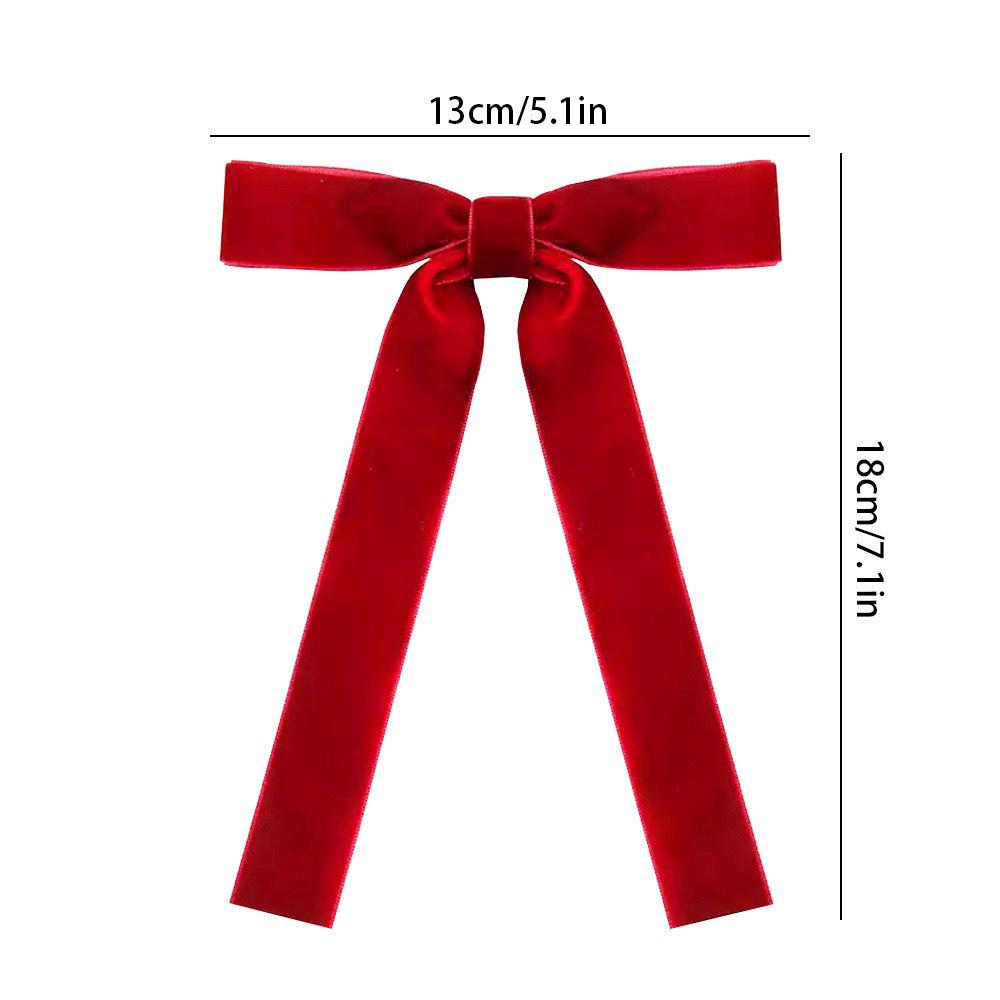 Velvet Bow Pendant Christmas Tree & Wreath Ornament - 2.5cm