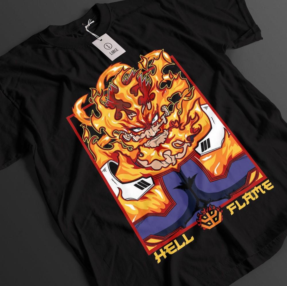

My Hero Academia Shirt Endeavor Tshirt Dabi Bakugo Top Todoroki MHA Unisex Tee M