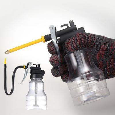 Universal Lubrication Tool with Copper Tip Nozzle High Pressure Oil Bottle And Drop Resistant Plastic Hose for Oil Filling