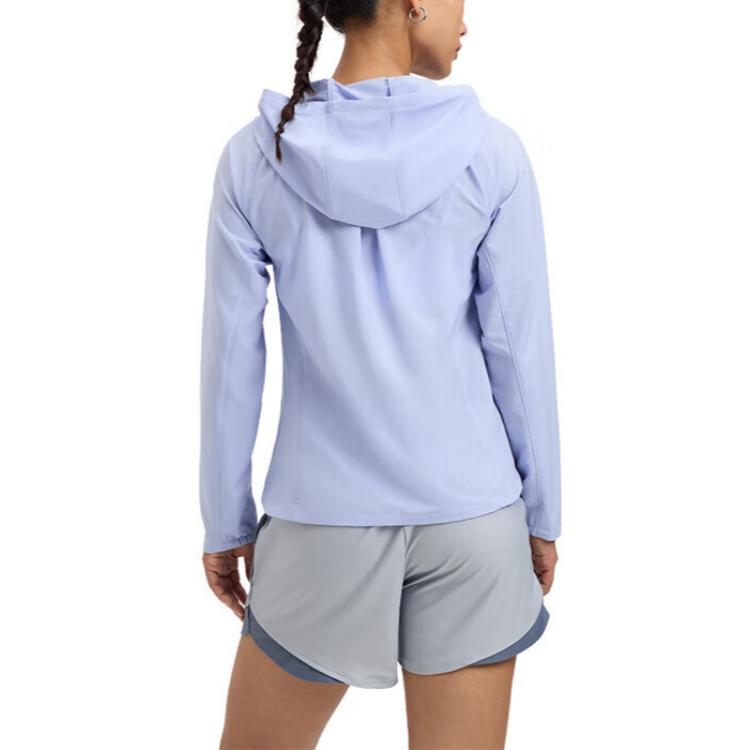 Under Armour SS25 Sun Fashion Comfortable Casual Hooded Jacket Women jackets Light-Blue Purple 6007543-539