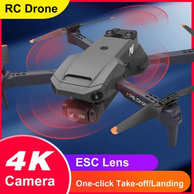 RC Drone med kamera 4K Dual Camera RC Quadcopter med ESC-objektiv 4-sidig vägpunkt för att undvika hinder