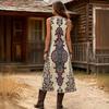 Summer 2026 Retro Bohemian V-Neck Sleeveless Dress
