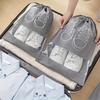 Travel Non-Woven Cloth Shoe Bags Portable Shoe Storage Drawstring Bag Waterproof Dustproof Classified Hanging Pouches Organizer
