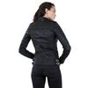 SKINOUTFIT Damen Echte Leder Schwarzes Lammleder Motorradjacke Gesteppte Bikerjacke