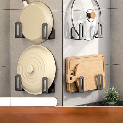 Scaffale portaoggetti da cucina in acciaio inossidabile non perforato, scaffale per copripentole, scaffale portaoggetti per taglieri