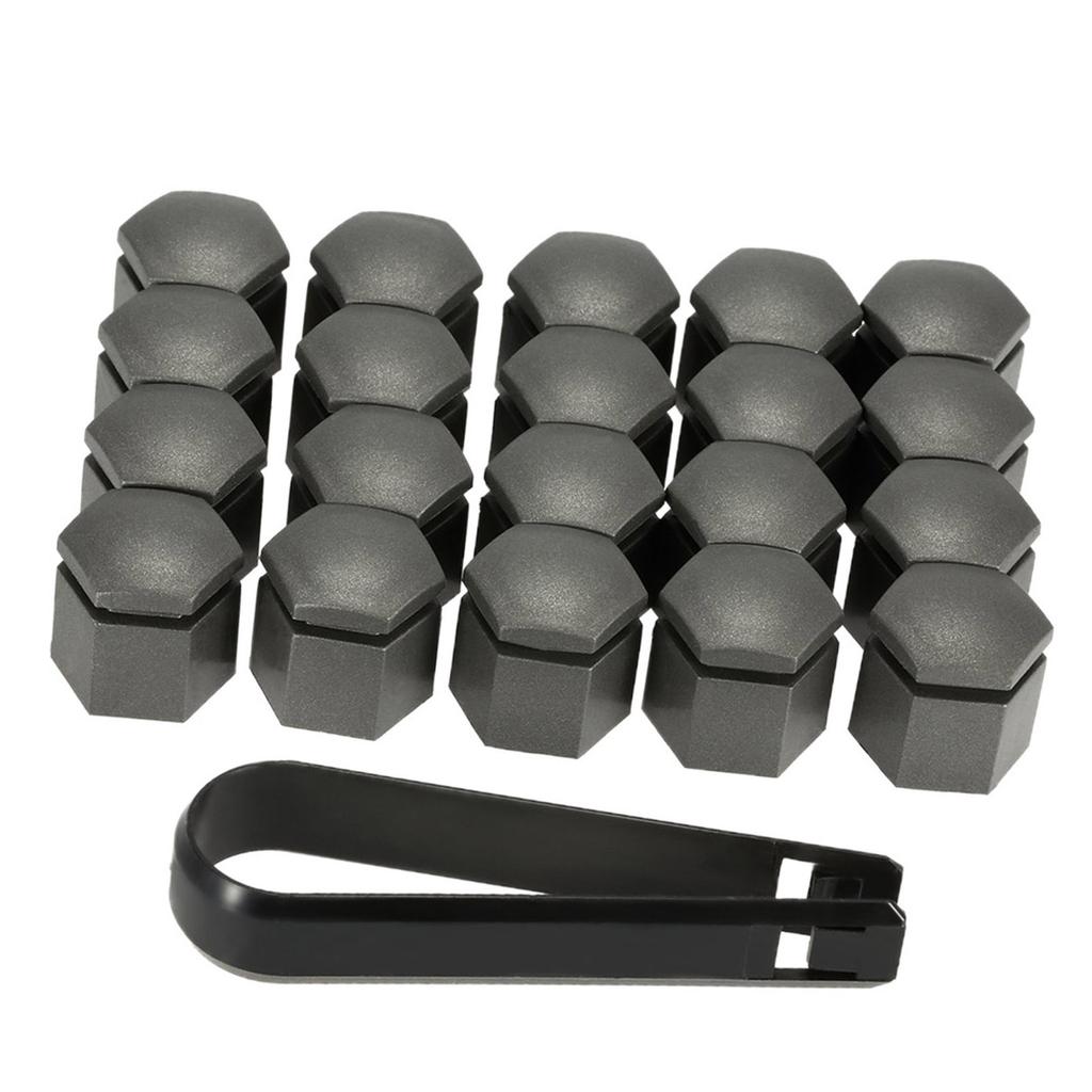 Black 17mm Car Wheel Nut Covers, 20Pcs     Set for , Enhance Finish